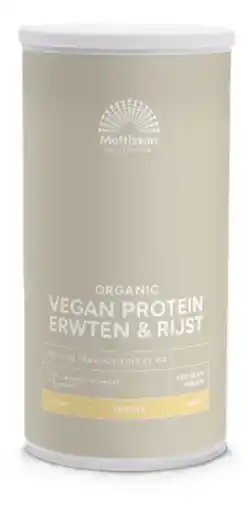 De Online Drogist Mattisson HealthStyle Organic Vegan Protein Erwten & Rijst Vanille Poeder 500GR aanbieding