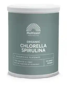 De Online Drogist Mattisson HealthStyle Organic Chlorella Spirulina Poeder 125GR aanbieding