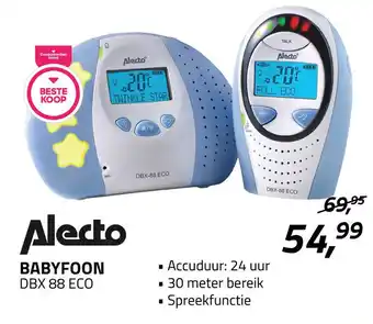 Obbink Alecto Babyfoon Dbx 88 Eco aanbieding