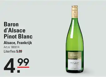 Sligro Baron d'Alsace Pinot Blanc aanbieding