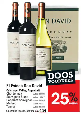 Sligro El Esteco Don David aanbieding