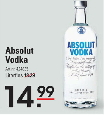 Sligro Absolut Vodka aanbieding