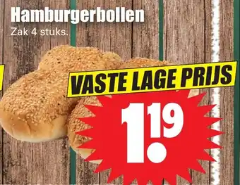 Dirk Hamburgerbollen 4 st aanbieding