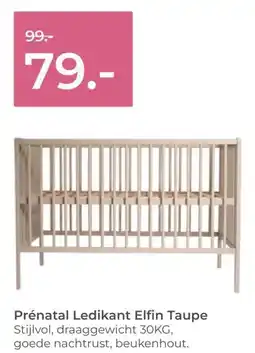 Prenatal Prénatal Ledikant Elfin Taupe aanbieding