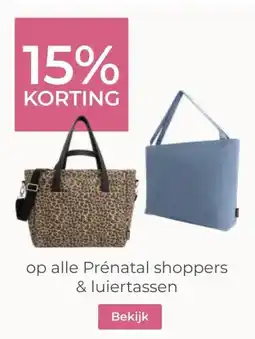 Prenatal op alle Prénatal shoppers & luiertassen aanbieding