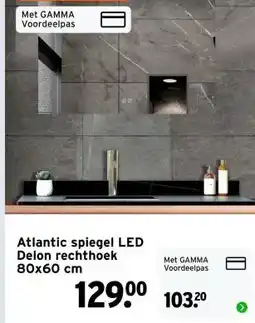 GAMMA Atlantic spiegel LED Delon rechthoek aanbieding