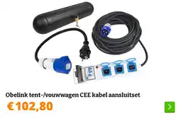 Obelink Obelink tent-/vouwwagen CEE kabel aansluitset aanbieding