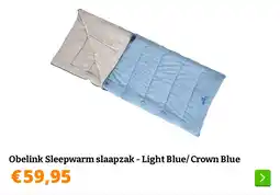Obelink Obelink Sleepwarm slaapzak - Light Blue/ Crown Blue aanbieding