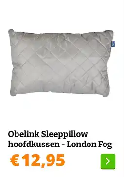 Obelink Obelink Sleeppillow hoofdkussen - London Fog aanbieding