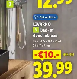 Lidl Livarno Bad- of douchekraan aanbieding