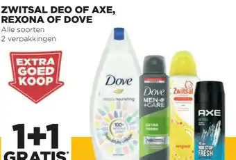 Jumbo Zwitsal deo of axe, rexona of dove aanbieding