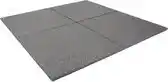 Bol.com Terrastegel rubber | Grijs | Per 1 m² | Per stuk | 100x100cm | Dikte 2,5cm aanbieding