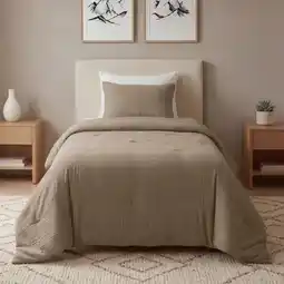 Action Lazy all-in-one dekbed Mousseline - taupe aanbieding