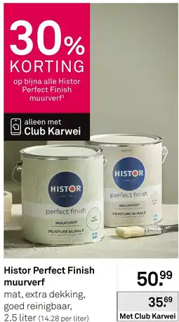 Karwei Histor Perfect Finish muurverf¹ aanbieding