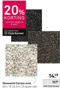 Karwei Stonewish Carrara rond aanbieding