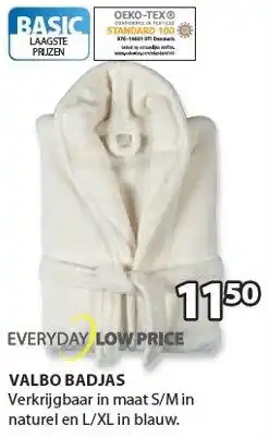 Jysk Everyday Low Price Valbo Badjas aanbieding