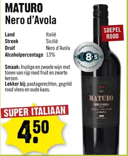 Dirck 3 Maturo nero d'avola aanbieding