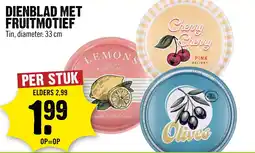 Dirck 3 Dienblad met fruitmotief aanbieding