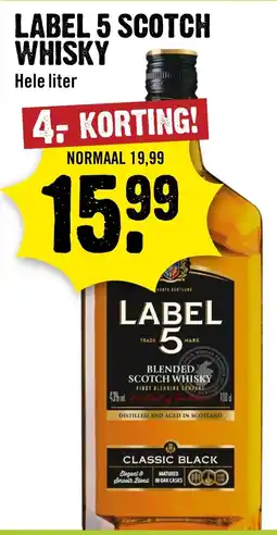 Dirck 3 Label 5 scotch whisky aanbieding