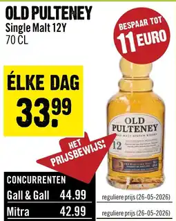 Dirck 3 Old pulteney Single Malt 12Y aanbieding