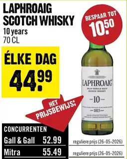 Dirck 3 Laphroaig scotch whisky 10 years aanbieding