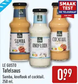 ALDI Le gusto tafelsaus aanbieding