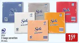ALDI Solo 3-laags servetten aanbieding
