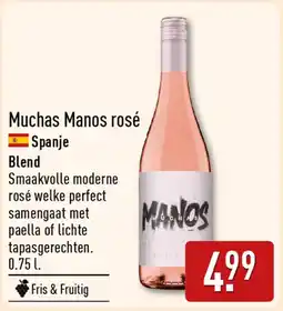 ALDI Muchas Manos rosé aanbieding