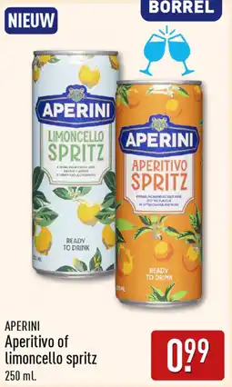 ALDI Aperini aperitivo of limoncello spritz aanbieding