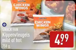 ALDI Snack fan Kippenvleugels mild of hot aanbieding
