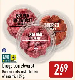 ALDI Droge borrelworst aanbieding