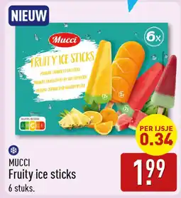 ALDI Mucci Fruity ice sticks aanbieding