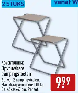 ALDI Adventuridge opvouwbare campingstoelen aanbieding