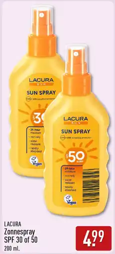 ALDI Vegan Zonnespray SPF 30 of 50 aanbieding