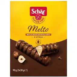 Holland & Barrett 2e product 50% korting | Schär Melto Chocoladereep Glutenvrij - 3x30g aanbieding