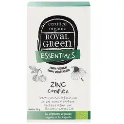 Holland & Barrett 2e product 50% korting | Royal Green Zink Complex - 60 vegicaps aanbieding