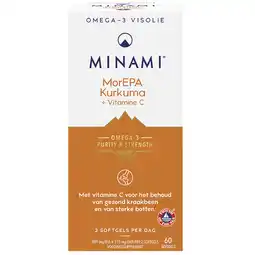 Holland & Barrett Online deals | MINAMI Omega-3 MorEPA Kurkuma + Vitamine C - 60 softgels aanbieding