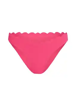 Hunkemoller Hunkemöller Hoog uitgesneden Bikinibroekje Scallop Roze aanbieding