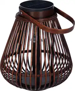 Intratuin Luxform lantaarn Nerja bruin 28 x 56 x 33 cm aanbieding