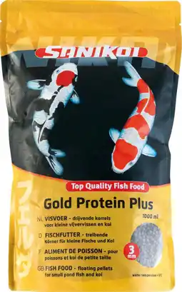Intratuin Velda visvoer SaniKoi Gold Protein Plus 3 mm 1 L aanbieding