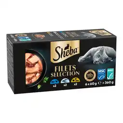 Zooplus 6x 60g Sheba Filets Mixpack I (3 soorten) natvoer voor katten aanbieding