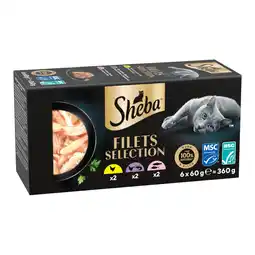 Zooplus 6x 60g Sheba Filets Mixpack II (3 soorten) natvoer voor katten aanbieding