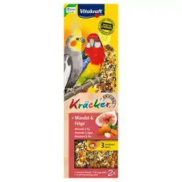Zooplus 2 Stuks Amandel & Vijgen Vitakraft Knabbelstaven voor Grote Parkieten aanbieding