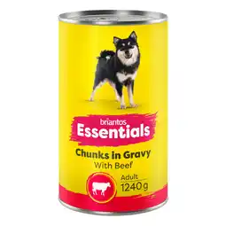 Zooplus 12x1240g Briantos Essentials Chunks in Gravy Rind Hundefutter nass aanbieding