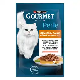 Zooplus 4 + 1 gratis! Gourmet Perle natvoer voor katten kleine verpakkingen - Zalm in Saus (130 x 85 g) aanbieding