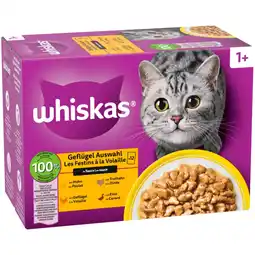 Zooplus 12x85g 1+ Adult Gevogelte-selectie in Saus Whiskas Kattenvoer Maaltijdzakjes aanbieding