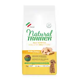 Zooplus 30% korting! 2 x Natural Trainer droogvoer voor honden - Adult Small & Toy met Kip 2 x 7 kg aanbieding