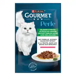 Zooplus 4 + 1 gratis! Gourmet Perle natvoer voor katten kleine verpakkingen - Forel & Spinazie (130 x 85 g) aanbieding