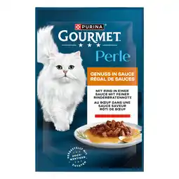 Zooplus 4 + 1 gratis! Gourmet Perle natvoer voor katten kleine verpakkingen - Rund in Saus (130 x 85 g) aanbieding