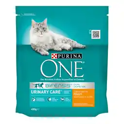 Zooplus 50% korting! 2 x Purina One droogvoer voor katten kleine verpakkingen - Urinary Care Kip (2 x 450 g) aanbieding